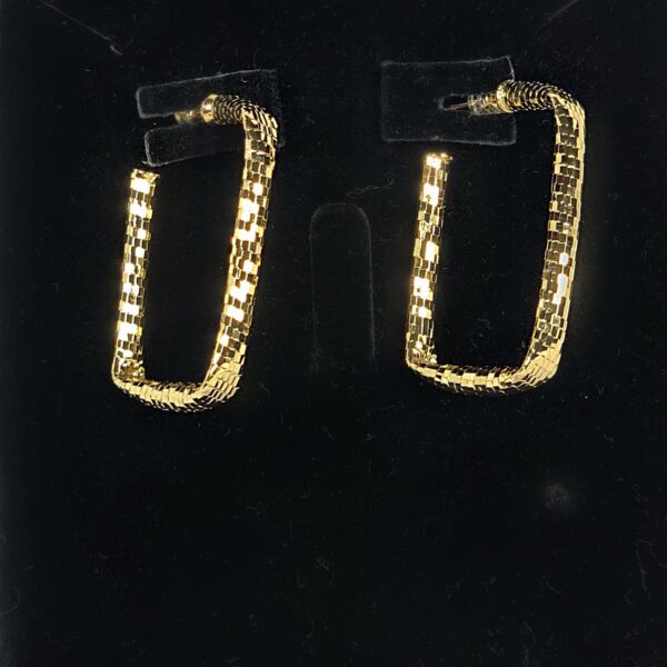 Rectangular golden hoops